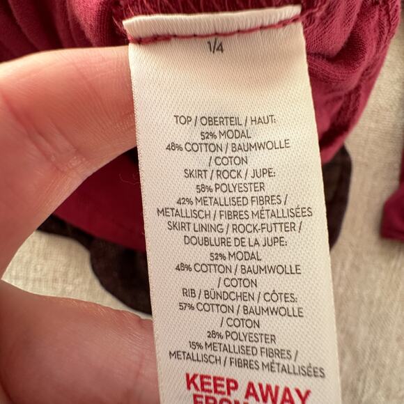 Mini Boden Burgundy Tulle Skirted Dress VGUC 4/5 - Picture 7 of 7